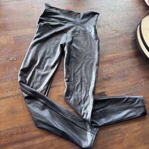 SPANX Black Faux Leather Pants